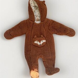 First Wish Baby Fox  Snowsuit Fox | Size: 3-6 Months | Color: Brown